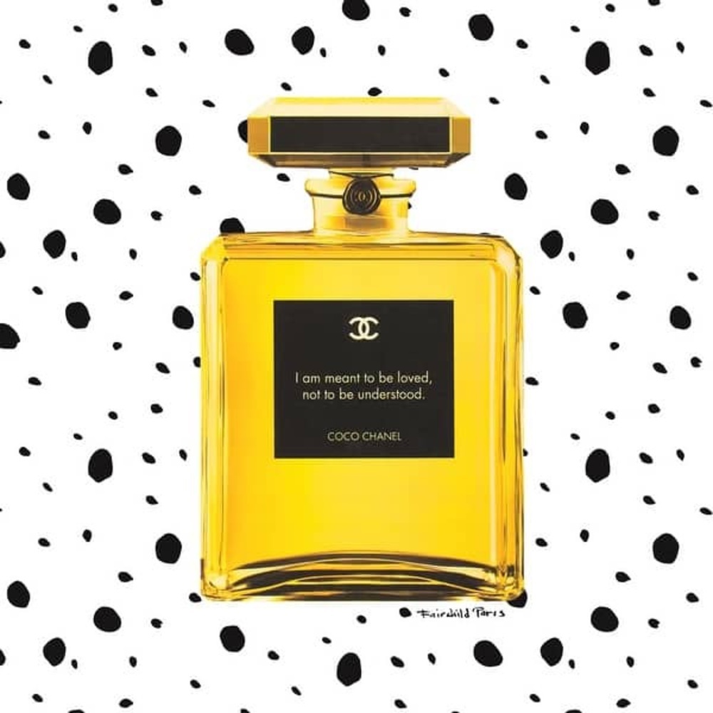 NWT Fairchild Paris Chanel Bottle Quote Hanging Plaque